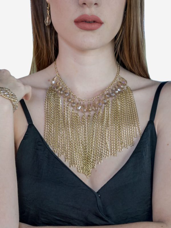 Gold Fringe Necklace